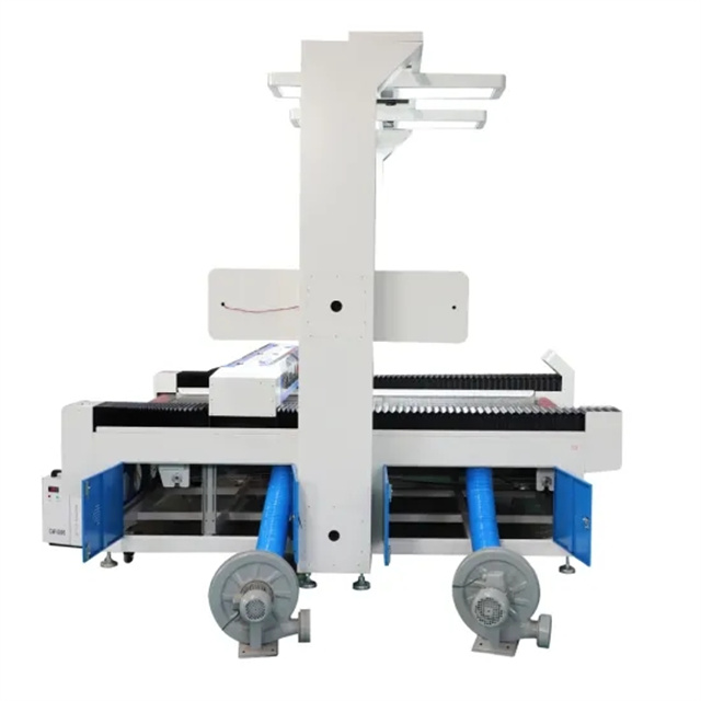 CO2-Laserschneidemaschine mit automatischem Vorschub, großformatige CCD-Kamera, CNC für Stofftextilien
