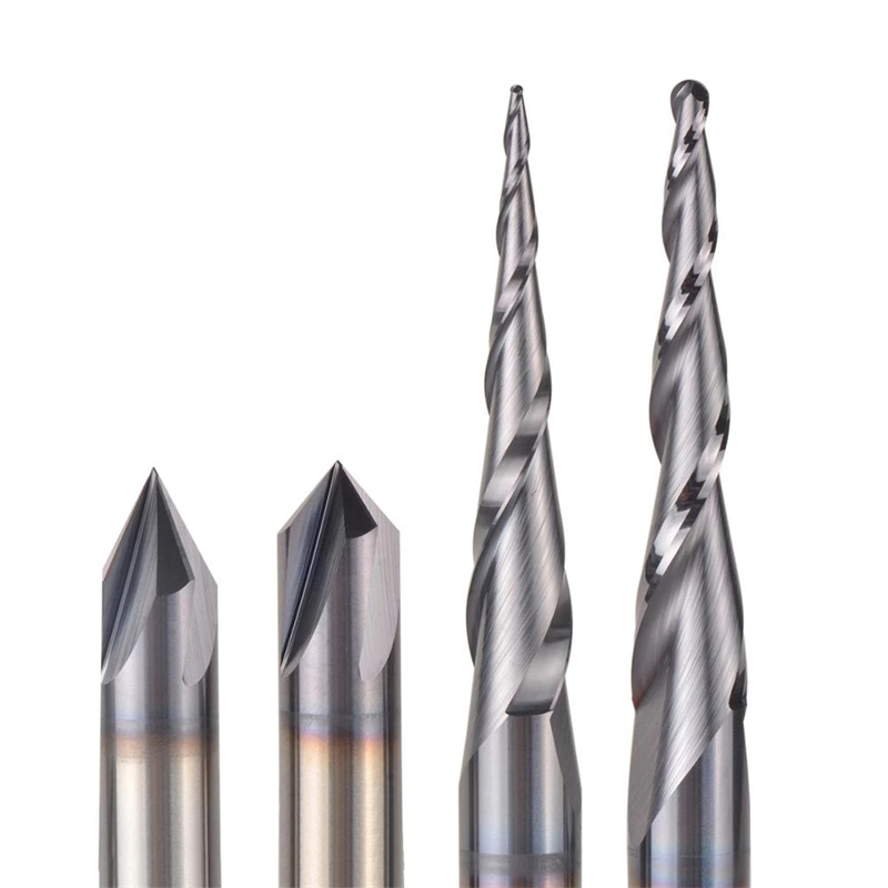 CNC-Vollhartmetall-Gravurfräser-Holzbearbeitungsset 3,175 mm, 6,35 mm, 6 mm Schaftfräser für Holzschnitz-Schaftfräser