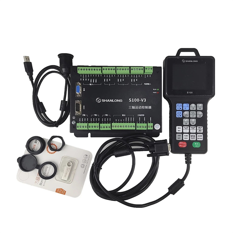 SHANLONG S100 3-Achsen-DSP-Controller-Fernbedienung für Graviermaschine, CNC-DSP-Handsteuerungssystem 